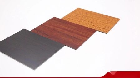 Panneau composite en aluminium de feuille ACP de décoration ignifuge avec le grain en bois